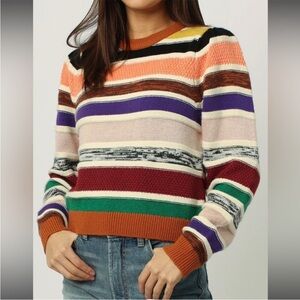 MADISON STRIPED LONG SLEEVE SWEATER AUTUMN